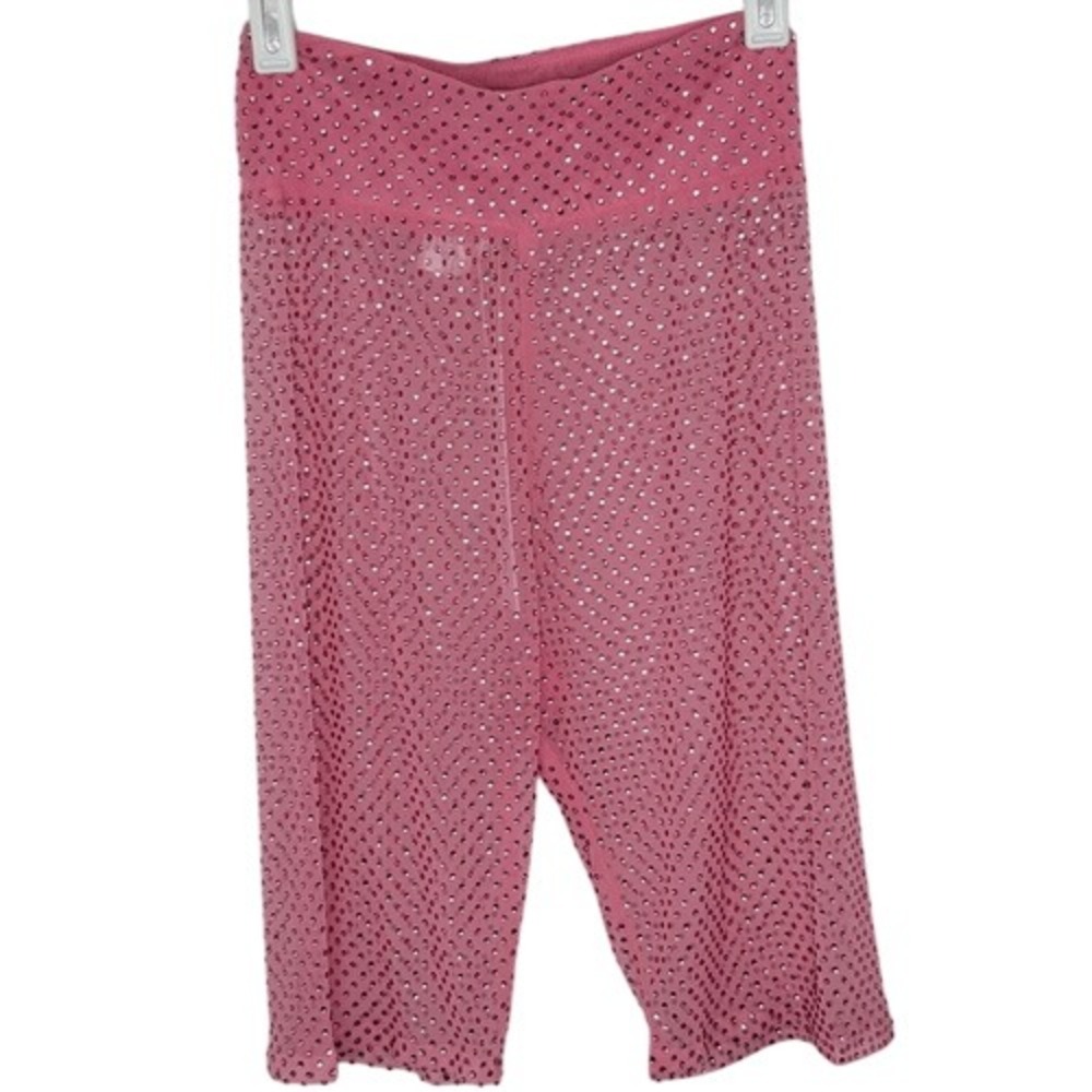 For Love & Lemons Pink‎ Embellished Kiara Sheer Shorts